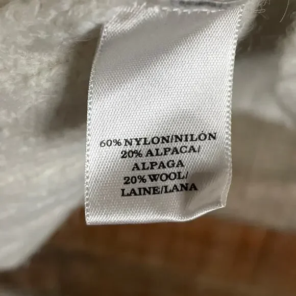 Ann Taylor Alpaca Wool Sweater Wide Sleeve Ivory Size Small - Picture 5 of 8
